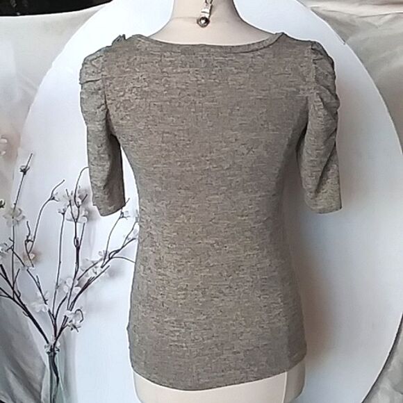 Puff Sleeve Y2K Ribbon Ruched Gathered   Green Ruffle Cottage Victorian … - Picture 7 of 13